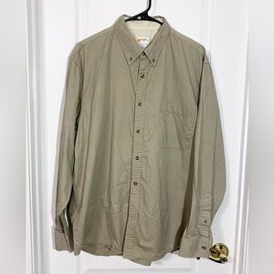 Y2K Roundy Cotton Button Down Shirt Vintage Khaki Men’s XL
